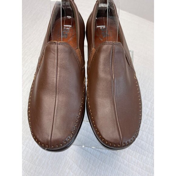 SAS Womens Tripad Comfort Leather Slip-On Casual Shoes 7.5W Brown - Picture 4 of 10